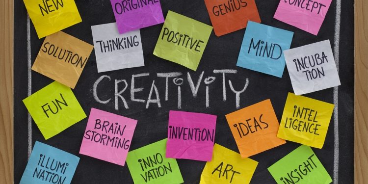 100 съвета за развиване на творческия потенциал 1 creativity word cloud on blackboard